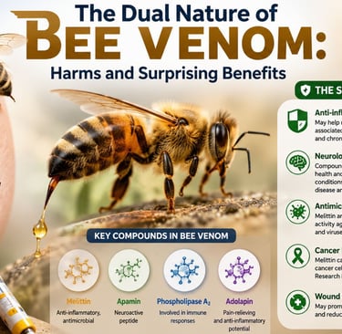  🐝The Dual Nature of Bee Venom:Harms and Surprising Benefits 