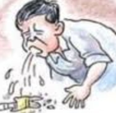 VOMITING IN THE HEAD - OBSTRUCTION may be a symptom of a brain obstruction blockage that prevents