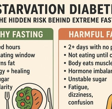 ⚠️ Starvation Diabetes : The Hidden Risk Behind Extreme Fasting  