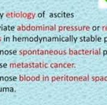 Abdominal Paracentesis Diagnostic and Therapeutic
