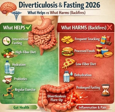⚕️🧠 Diverticulosis & Fasting 2026 What Helps vs What Harms (Backfires)  