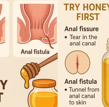 Anal Fissures and Fistulas try honey first