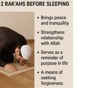 benefits of praying 2 rak'ahs before sleeping  