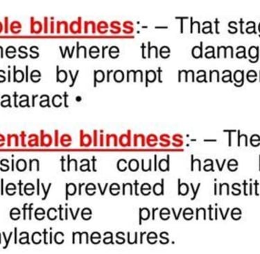 curable blindness
