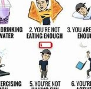 Feeling tired, having trouble sleeping, not feeling hungry, not being interested in sex, depression
