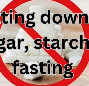 a sign that says cutting down on sugar - starch