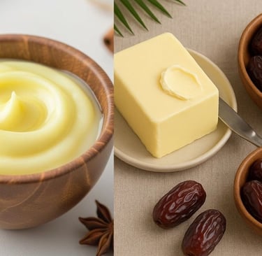 🌴🧈 الزبدة والتمر: فوائد صحية ولذيذة لا تقاوم