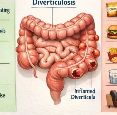 دليل 2026 لفهم العلاقة بين الرتج (Diverticulosis) والصيام: تعرّف على الأخطاء الشائعة التي تزيد الضغط
