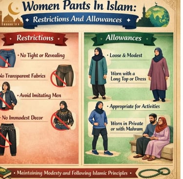 🏠🌍Women Pants In Islam : Restrictions And Allowances 👖🕌