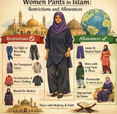 🏠🌍Women Pants In Islam : Restrictions And Allowances 👖🕌