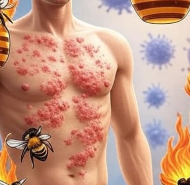 🛡️🦠🔥 الهربس النطاقي : علاج الحزام الناري والألم العصبي - عسل النحل 🍯🐝