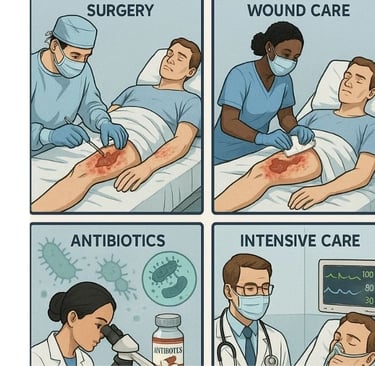 ๐ฆ Multidisciplinary Treatment: Flesh-Eating Disease (Necrotizing Fasciitis) ๐ฅ๐ฌ image