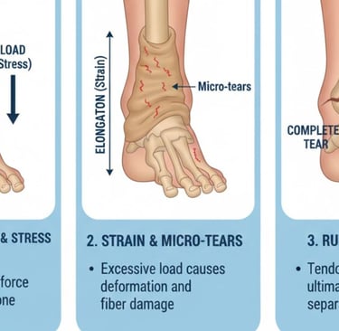 🦶 Achilles Tendon Stress, Strain & Rupture Mechanics