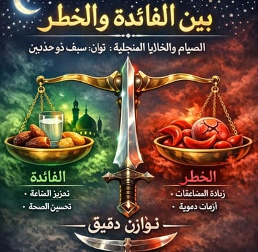🌙🧬بين الفائدة والخطر الصيام والخلايا المنجلية : توازن دقيق : سيف ذو حدّين