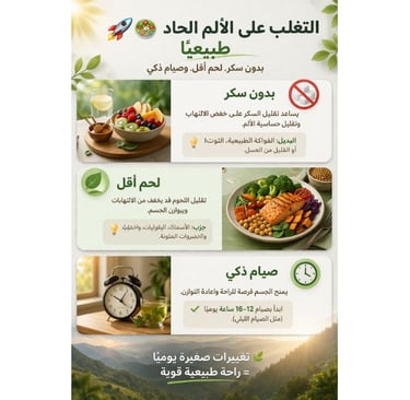   اكتشف كيف يمكن لتقليل السكر، خفض استهلاك اللحوم، واتباع الصيام الذكي أن يساعد في تقليل الالتهاب وت