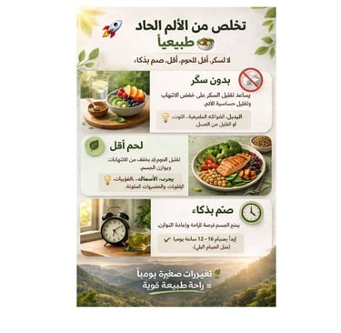   اكتشف كيف يمكن لتقليل السكر، خفض استهلاك اللحوم، واتباع الصيام الذكي أن يساعد في تقليل الالتهاب وت