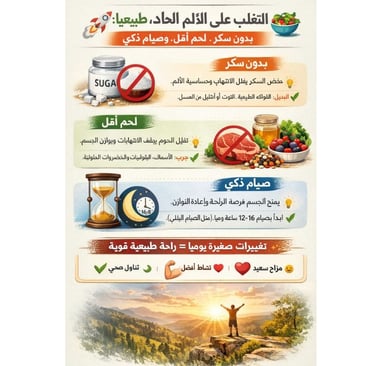   اكتشف كيف يمكن لتقليل السكر، خفض استهلاك اللحوم، واتباع الصيام الذكي أن يساعد في تقليل الالتهاب وت