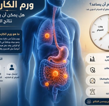 🎗️ورم الكارسينويد هل يمكن أن يحسن الصيام نتائج المرضى؟🌙