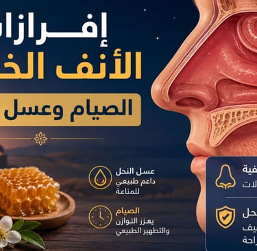 🌙إفرازات الأنف الخلفية الصيام وعسل النحل