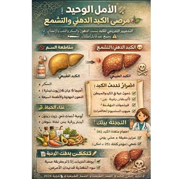 🧬🩸 الأمل الوحيد : مرضى الكبد الدهني والتشمع 🌿✨