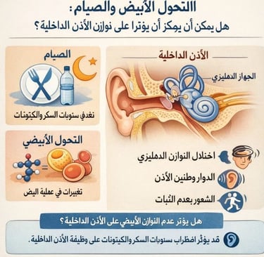 🧠 التحوّل الأيضي والصيام : هل يمكن أن يؤثرا على توازن الأذن الداخلية ؟  