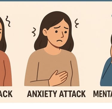 🧠 Panic Attack vs Anxiety Attack vs Mental Breakdown 🍽️🕊️