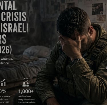 An overview of the mental health crisis affecting Israeli soldiers since 2023, including rising PTSD