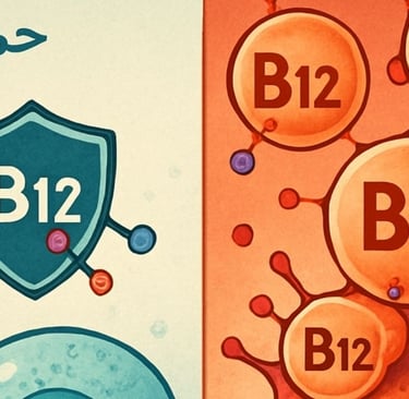 🧬 ب 12: الطاقة الخفية للأعصاب… والارتفاع المريب الذي قد يلمّح لوجود ورم