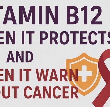 🧬 Vitamin B12 : When It Protects — and When It Warns About Cancer