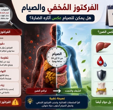 الفركتوزالمُخفي والصيام:هل يمكن للصيام عكس آثاره الضارة؟🍭