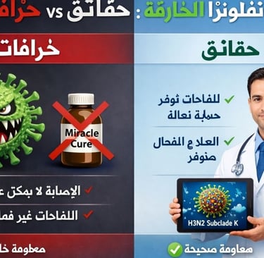 🔥 "إنفلونزا خارقة" حقائق علمية vs خرافات شائعة دليلك الموثّق من CDC وWHO