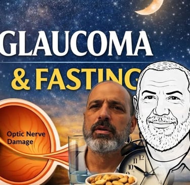 👁️🩺 Glaucoma and Fasting: Clinical Guidance infography