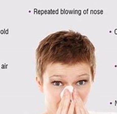 blowing of the nose