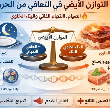 التوازن الأيضي في التعافي من الحروق | الصيام، الالتهام الذاتي والبناء الخلوي 🔥