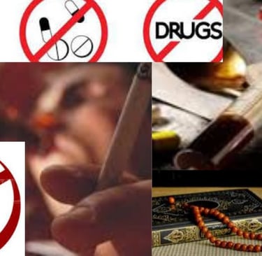 والاباحية الخمروالتدخين والمخدرات