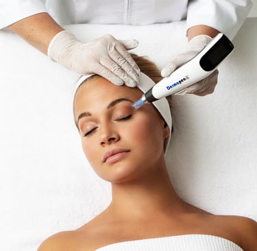 a woman getting a dermapen 4 procedure 