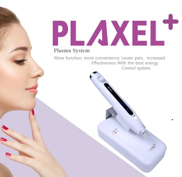 a woman with plaxel +