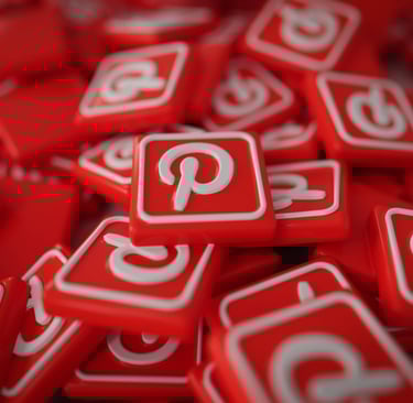 Logo de Pinterest. La lettre “p” blanche sur fond rouge