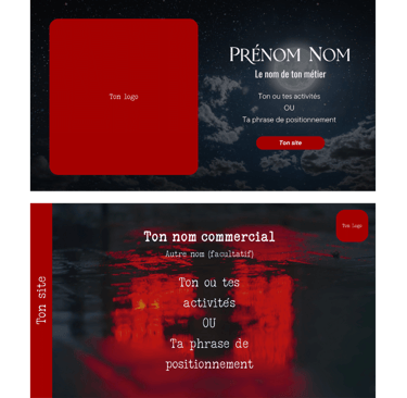 red and black Pinterest banners templates