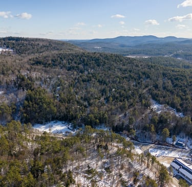 snowy road in New Hampshire