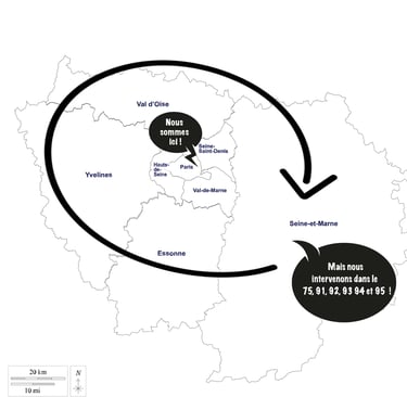 zone d'interventions en ile de France