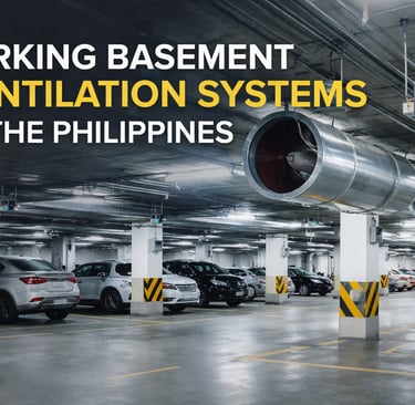 Parking basement ventilation system in the Philippines with jet fans and CO sensors