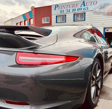 Peinture pare-chocs et aile sur Porsche