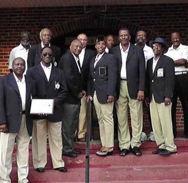 Par Four Golf Club group of black men on the steps