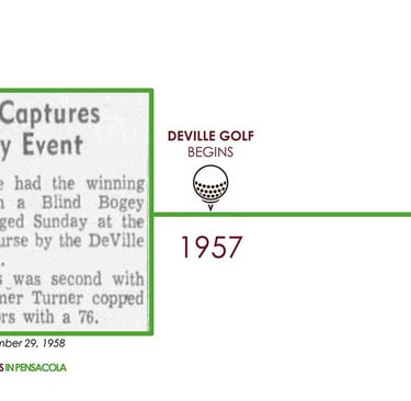 Par Four Golf Club image of 1957 news clipping title "Celestine Captures Blind Bogey Event"