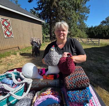 Missy with her creations