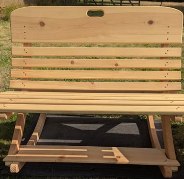 Eugene Desaulniers' rocking bench