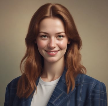 A vibrant collection of framed artworks displayed on a gallery wall. The pieces range from colorful portraits to various artistic styles and themes. Each artwork showcases unique characters or figures, while the frames vary in shape and size. The setting appears lively and creative, with another person standing on the right side.