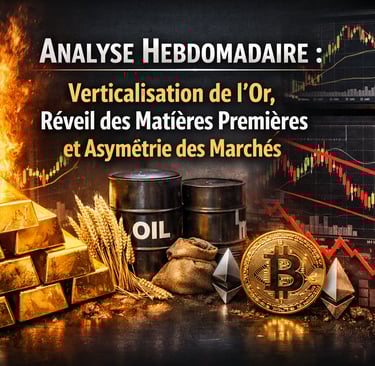 Analyse Hebdomadaire Verticalisation de l'Or, Réveil des Matières Premières Asymétrie des indices
