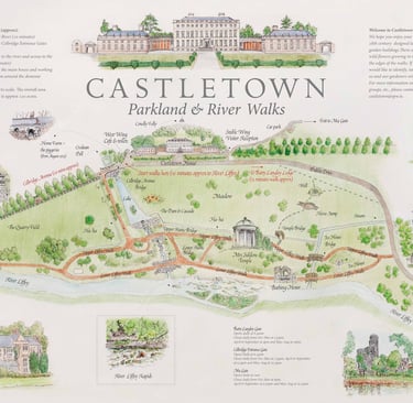 Map of Castletown Parkland and River Walks, by permission of Castletown House/ OPW